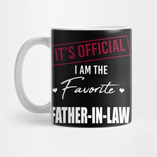 It's Official I Am The Favorite Father In Law Father's Day Mug